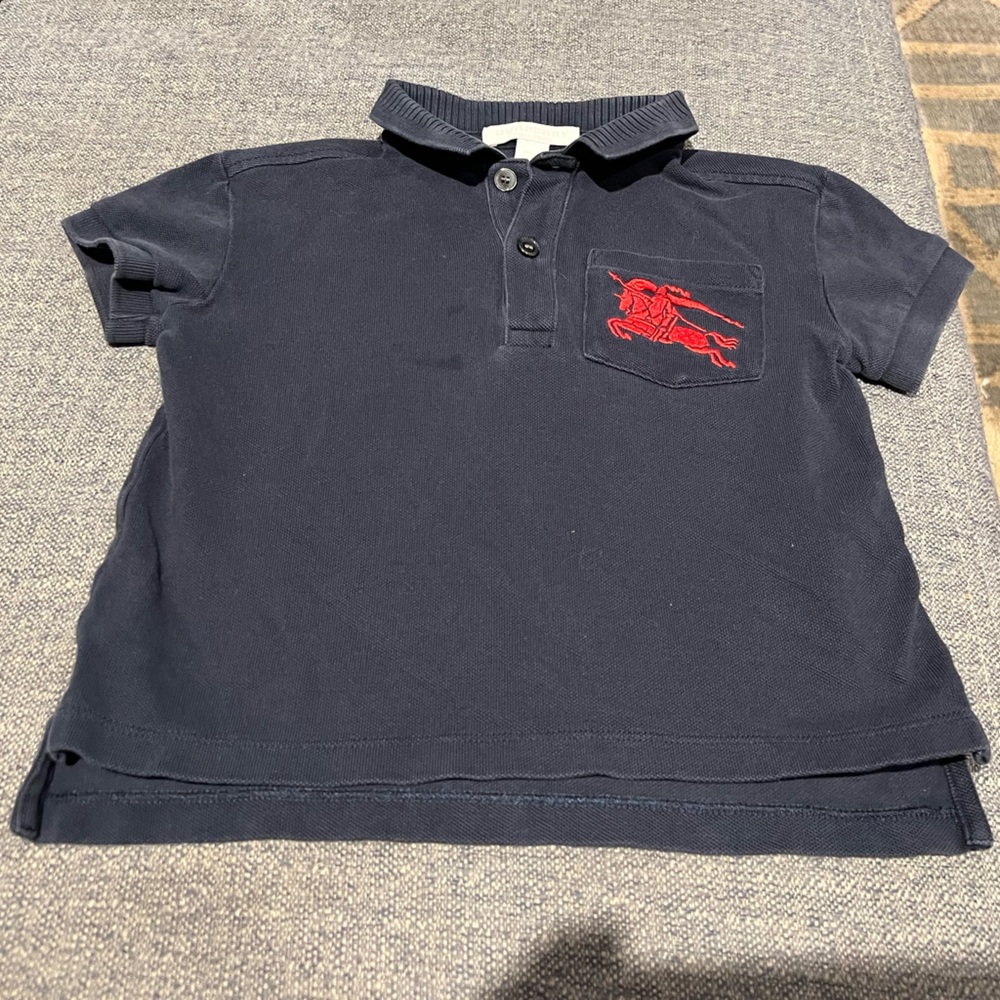💎 Burberry 💎 Toddler Little boys size 3T 3Y short sleeve polo collared shirt